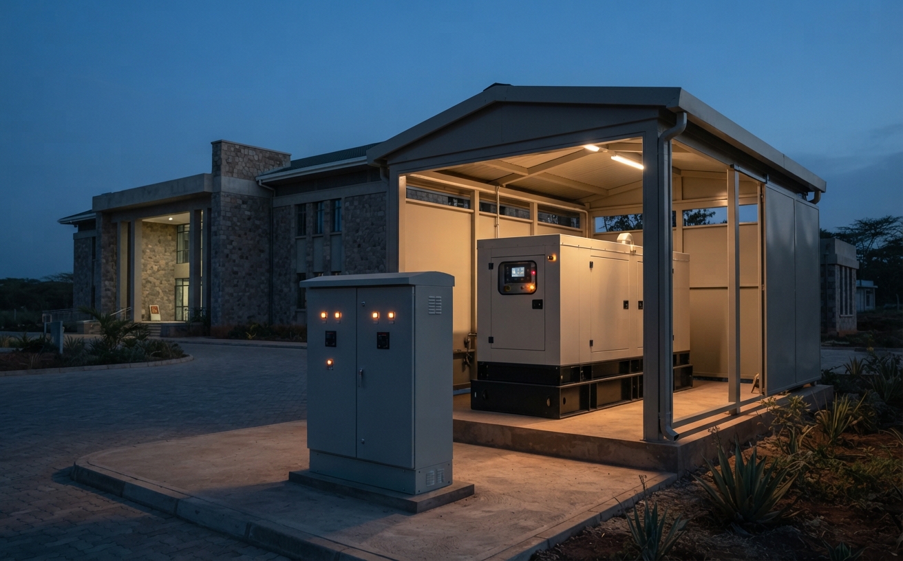 Standby generator installation at a public infrastructure facility